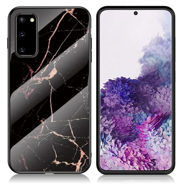 Fantasy Marble Samsung Galaxy S20 deksel - Svart / Gull Black