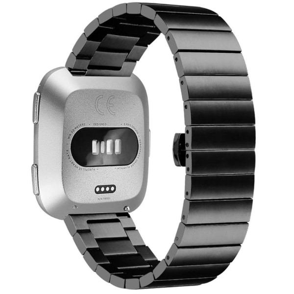 Fitbit Sense / Versa 3 urrem med spænde i rustfrit stål - Sort Black