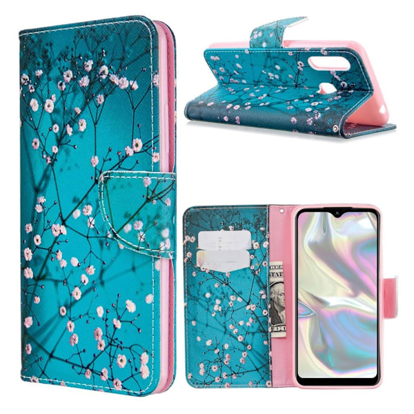 Wonderland Samsung Galaxy A70e kotelot - Puu ja Kukat Blue