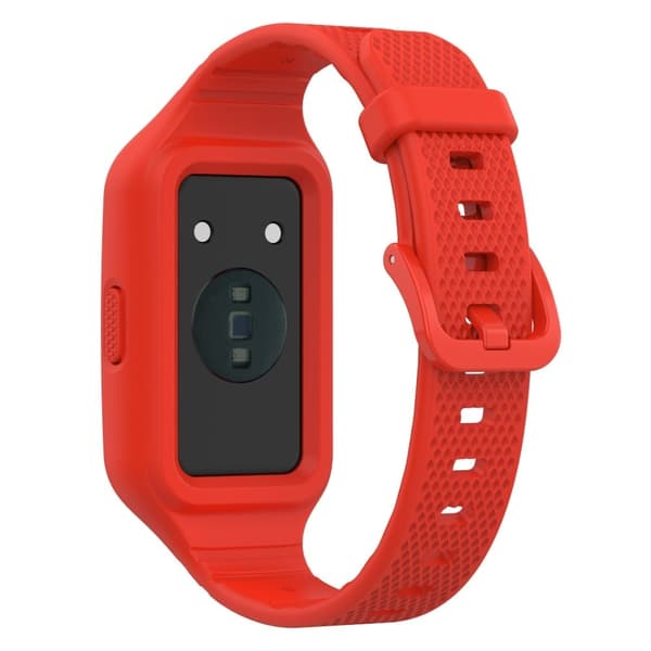 Huawei Band 8 / 7 / 6 silikonerem med cover - Rød Red