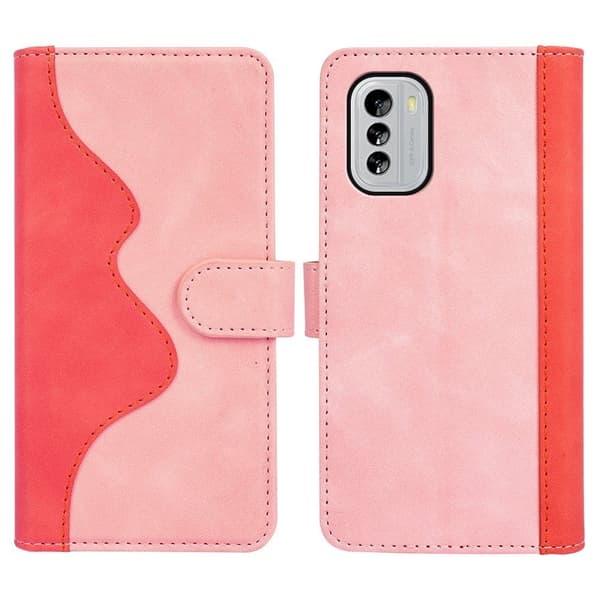 Tofarget lærdeksel for Nokia G60 - Rosa Pink