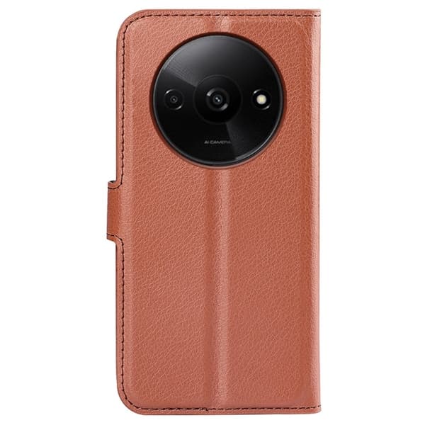 Classic Xiaomi Redmi A3 / Xiaomi Poco C61 flip etui - Brun Brown