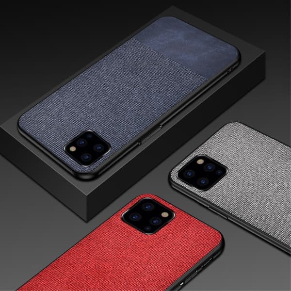Berlin iPhone 11 Pro Max deksel - Blå / Cloth + PU stil Blue