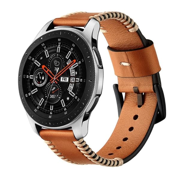 20 mm Samsung Galaxy Watch Active klockarmband i äkta läder - Brun Brun
