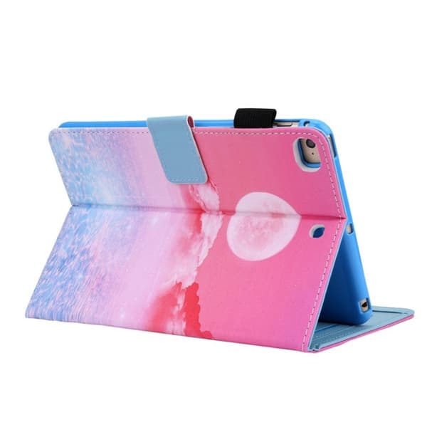 Cool Mønstret Lær Flippetui til iPad Mini (2019) - Afterglow Pink