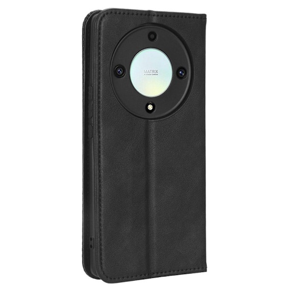 Bofink Vintage Honor Magic5 Lite / X9a / X40 Nahkakotelo - Musta Black