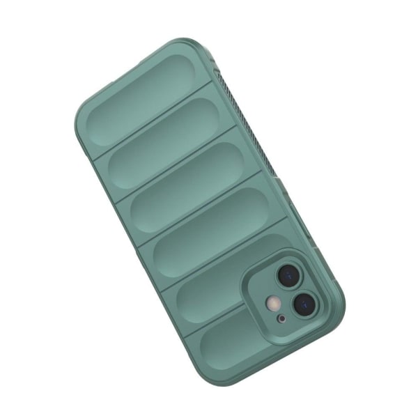 iPhone 12 6,1 tommer Drop Protection Rugged Back Shell Flexible Phone Protector Case - Grøn Green