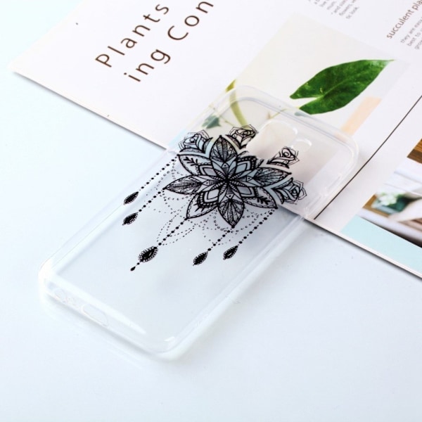 Samsung Galaxy J6 (2018) mobilskal TPU mönster mjuk - Blomma drömfångare Svart