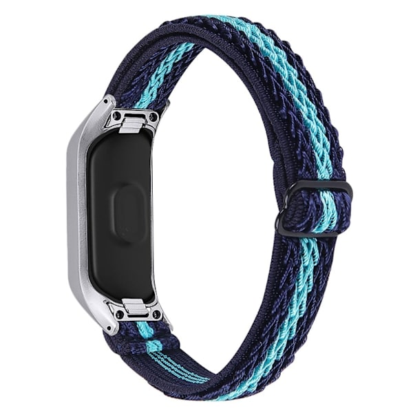 Samsung Galaxy Fit e nylon elastisk urrem - Midnatsblå Blue