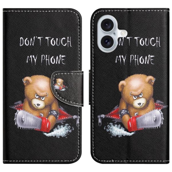Wonderland iPhone 16 flip-etui - Bjørn Black