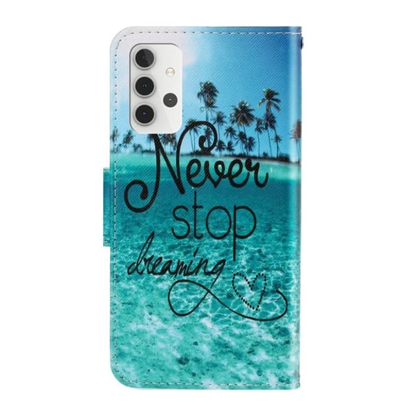 Wonderland Samsung Galaxy A32 Flippetui - Never Stop Dreaming Blue