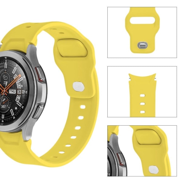 Samsung Galaxy Watch 4 (44mm) / (40mm) klockarmband i silikon - Mango Gul Gul