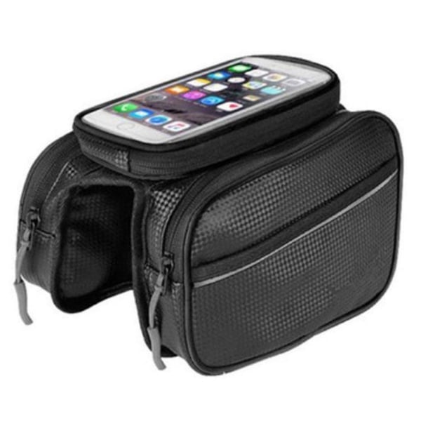Bicycle phone holder + waterproof mount bag - Black Black