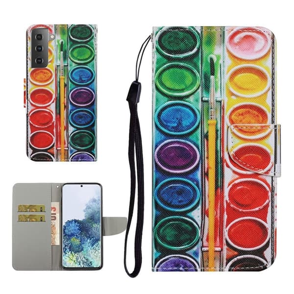 Wonderland Samsung Galaxy S21 Plus Flip etui - Palette Multicolor
