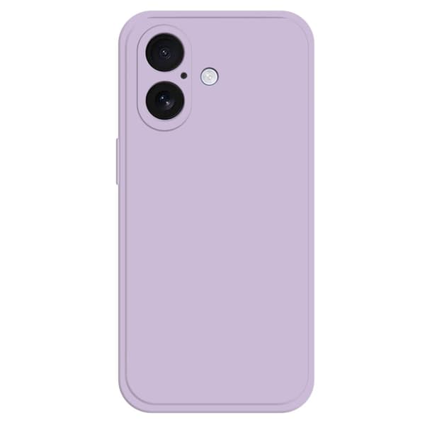 iPhone 16 fleksibelt etui med lige kantbeskyttelse Telefoncover - Lilla Purple