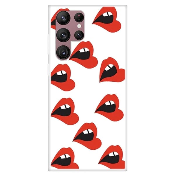 Deco Samsung Galaxy S22 Ultra cover - Rød Red