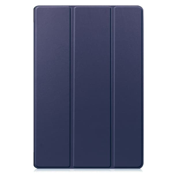 Samsung Galaxy Tab S7 FE tri-fold läderfodral - Mörkblå Blå