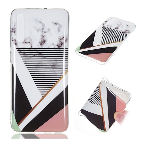 Marble design Samsung Galaxy A70 kotelot - Tyyli D Multicolor