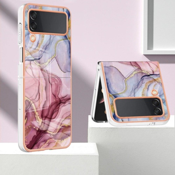 Marmormotiv Samsung Galaxy Z Flip4 skal - Roséguld Rosa