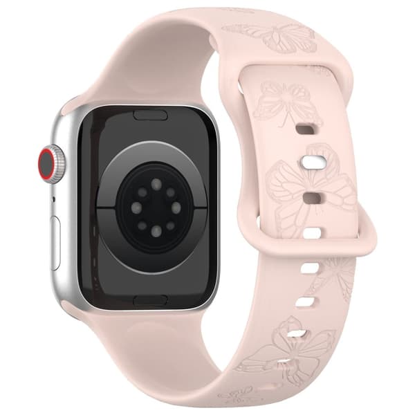 Apple Watch 49 mm / 45 mm / 44 mm / 42 mm silikonerem - Lyserød Pink