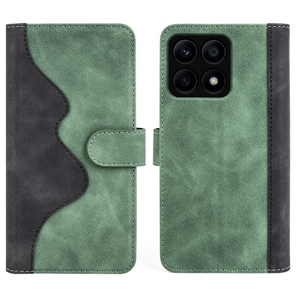 To-farvet Honor X8a læderetui - Grøn Green