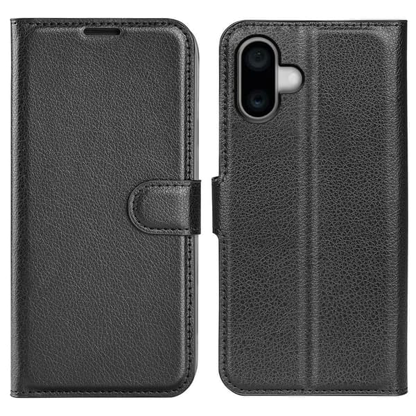 Classic iPhone 16 flip kuoret - Musta Black