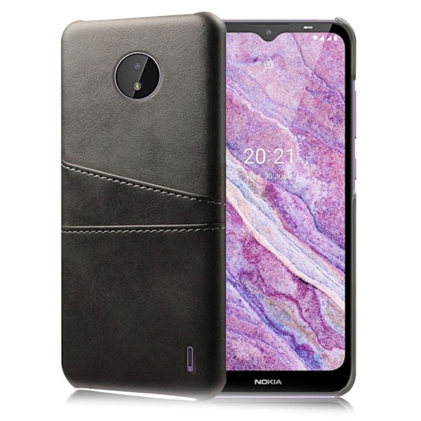 Dual Card Etui Nokia C10 - Sort Black