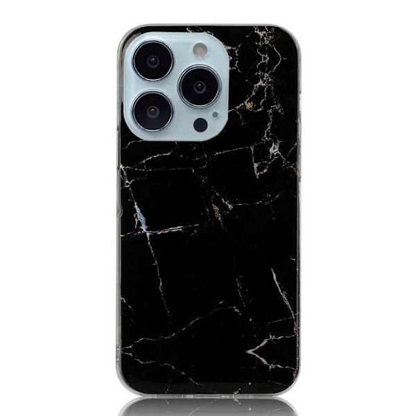 Marble iPhone 14 Pro Max Etui - Svart Klinkekule Black