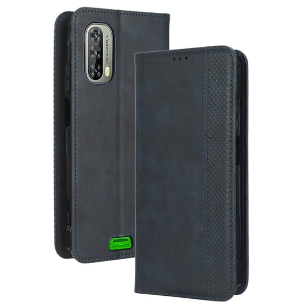 Bofink Vintage Blackview Bv7100 Læder Etui - Blå Blue