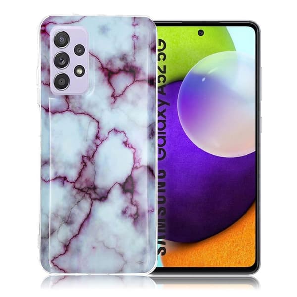 Marble Samsung Galaxy A52 5G Etui - Veiny Rose Marmor Multicolor