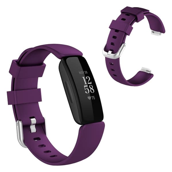Fitbit Inspire 2 simple rem - mørkelilla / Størrelse: L Purple