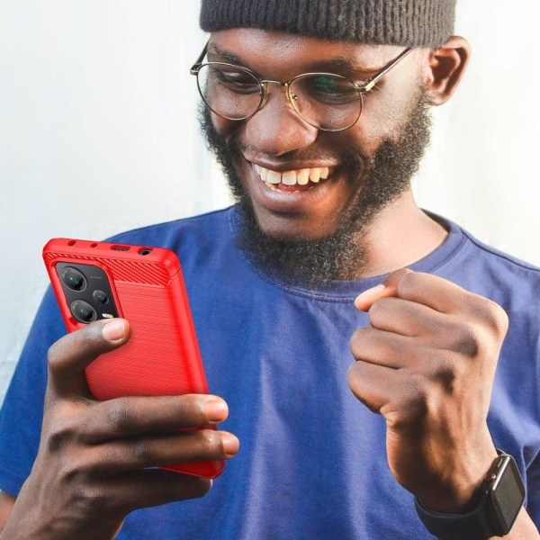 Carbon Flex Suojakotelo Xiaomi Redmi Note 12 Pro Plus - Punainen Red