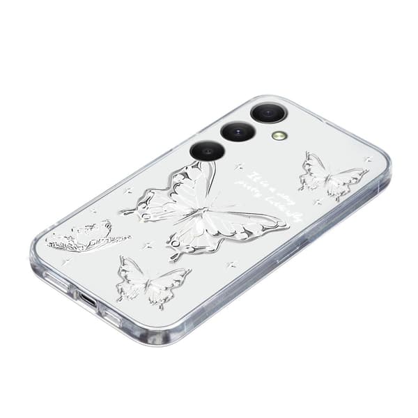 Imagine Samsung Galaxy A34 5G cover - Sommerfugl White