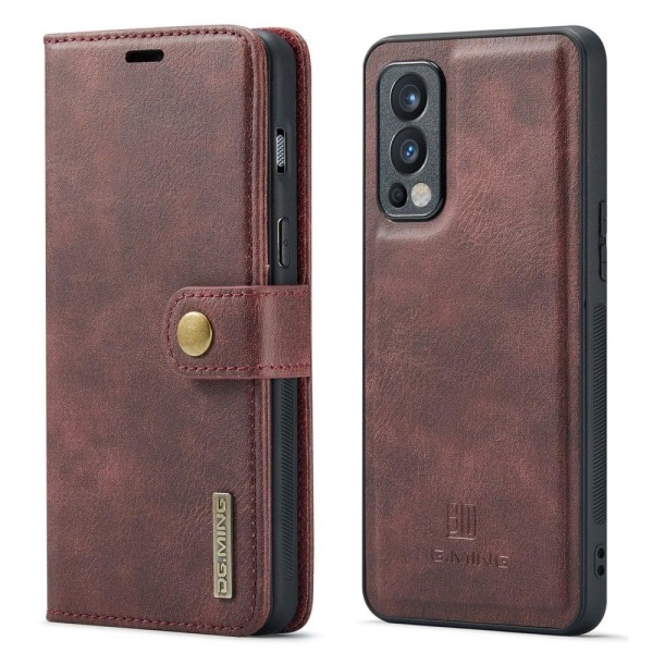 DG.Ming OnePlus Nord 2 5G 2-in-1 Pung Etui - Kaffe Brown