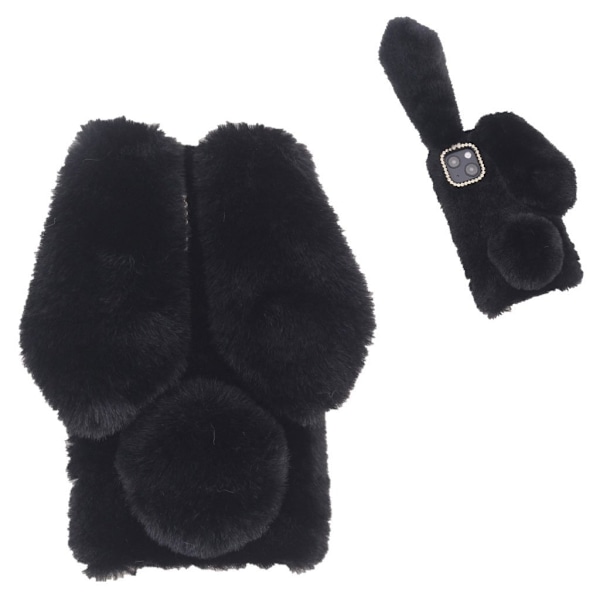 Fluffy Rabbit iPhone 13 Cover - Sort Black