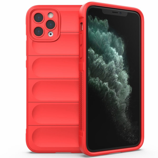Mjukt greppformat iPhone 11 Pro skal - Röd Röd