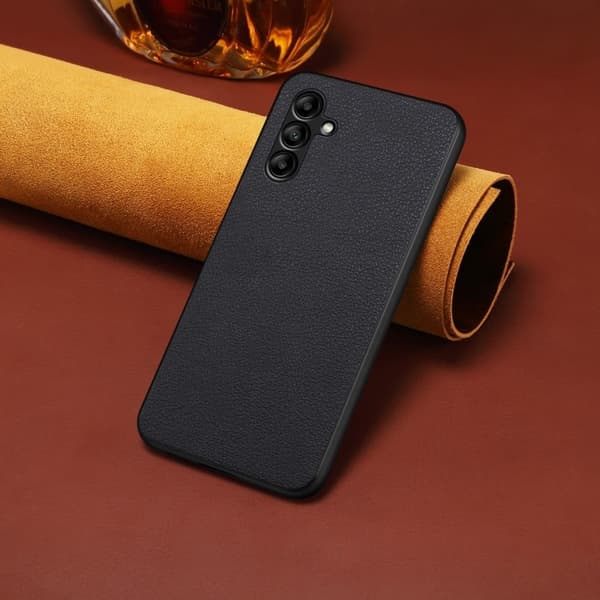 Matt og elegant Samsung Galaxy A05s-deksel med struktur - Svart Black