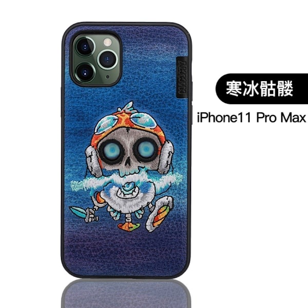 Nimmy Monster iPhone 11 Pro Max broderet cover - Blå Blue