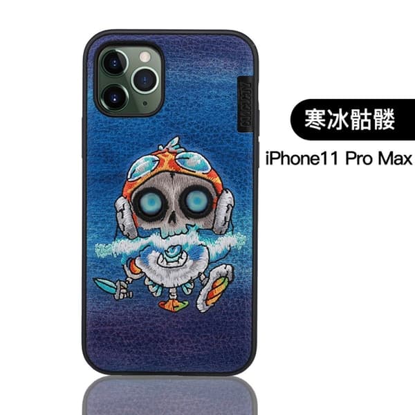 Nimmy Monster iPhone 11 Pro Max Deksel Brodert - Blå Blue