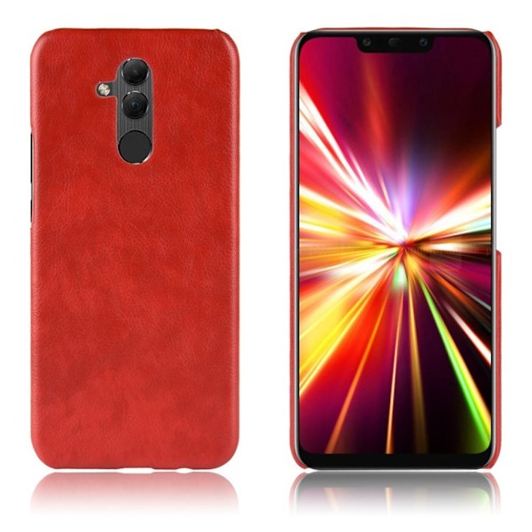 Huawei P20 Lite mobiletui i kunstlæder med Litchi struktur - Rød Red