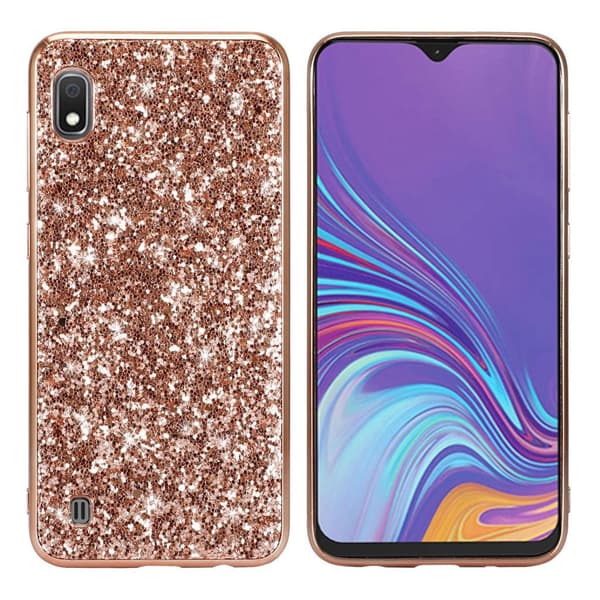 Glitter Samsung Galaxy A10 deksel - Rose gull Pink