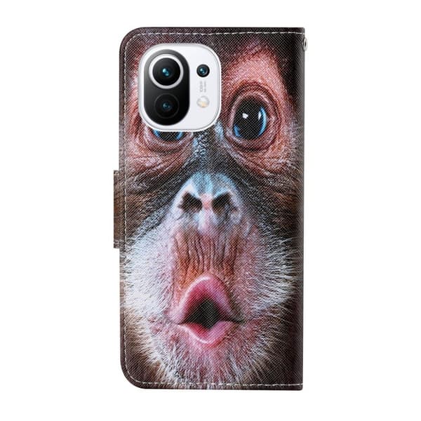 Wonderland Xiaomi Mi 11 Flip Etui - Monkey Brown