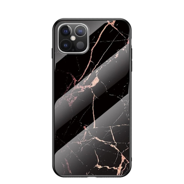 Fantasy Marmor iPhone 12 Pro Max skal - Svart/Guld Svart