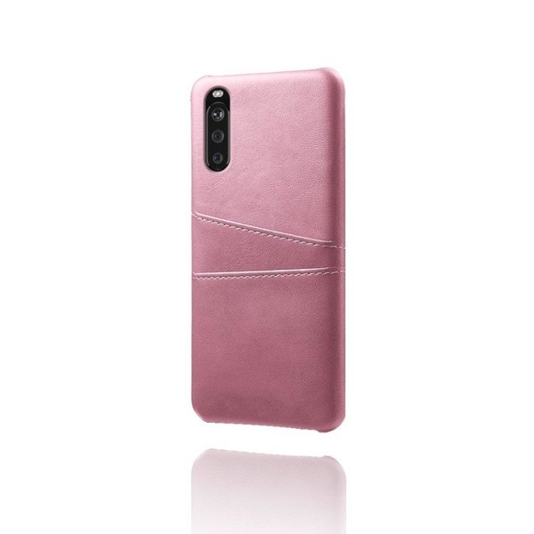 Dual Card Etui Sony Xperia 10 II - Rødguld Pink