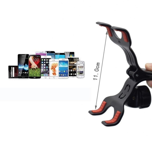 Universal bendable arm car mount holder - Dual Claw Black