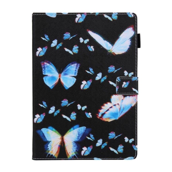 iPad 10.2 (2020) / Air (2019) mønster læder etui - blå sommerfug Blue