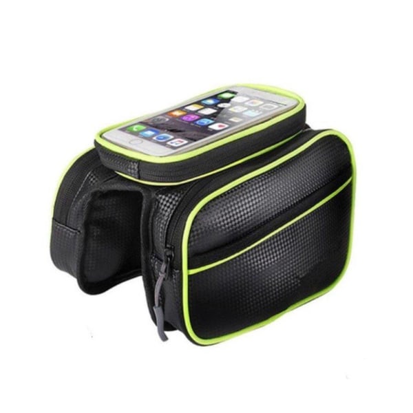 Bicycle phone holder + waterproof mount bag - Green Grön