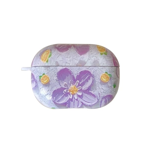 Xiaomi Redmi Buds 4 Pro-etui med sødt design - Lilla Blomst Purple