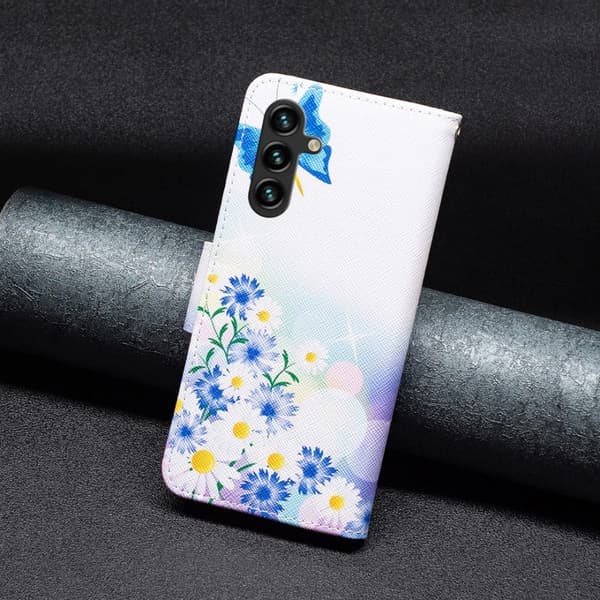 Wonderland Samsung Galaxy A16 flip-etui - Sommerfugl Og Blomster Pink