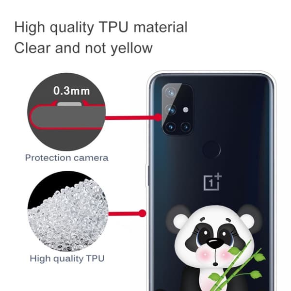 Deco OnePlus Nord N10 5G Etui - Panda Holder Bambus White